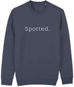Black sweatshirt with text "Spotted."